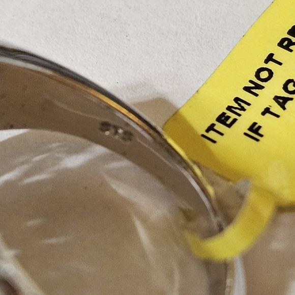 Sleeping Beauty Turquoise & Electric Blue Topaz  Ring Platinum over 925 Size 10 - Picture 10 of 11